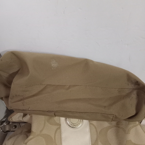 Coach Satchel Shoulder Bag Canvas F19281, Crossbody Adjustable Strap - Picture 8 of 12